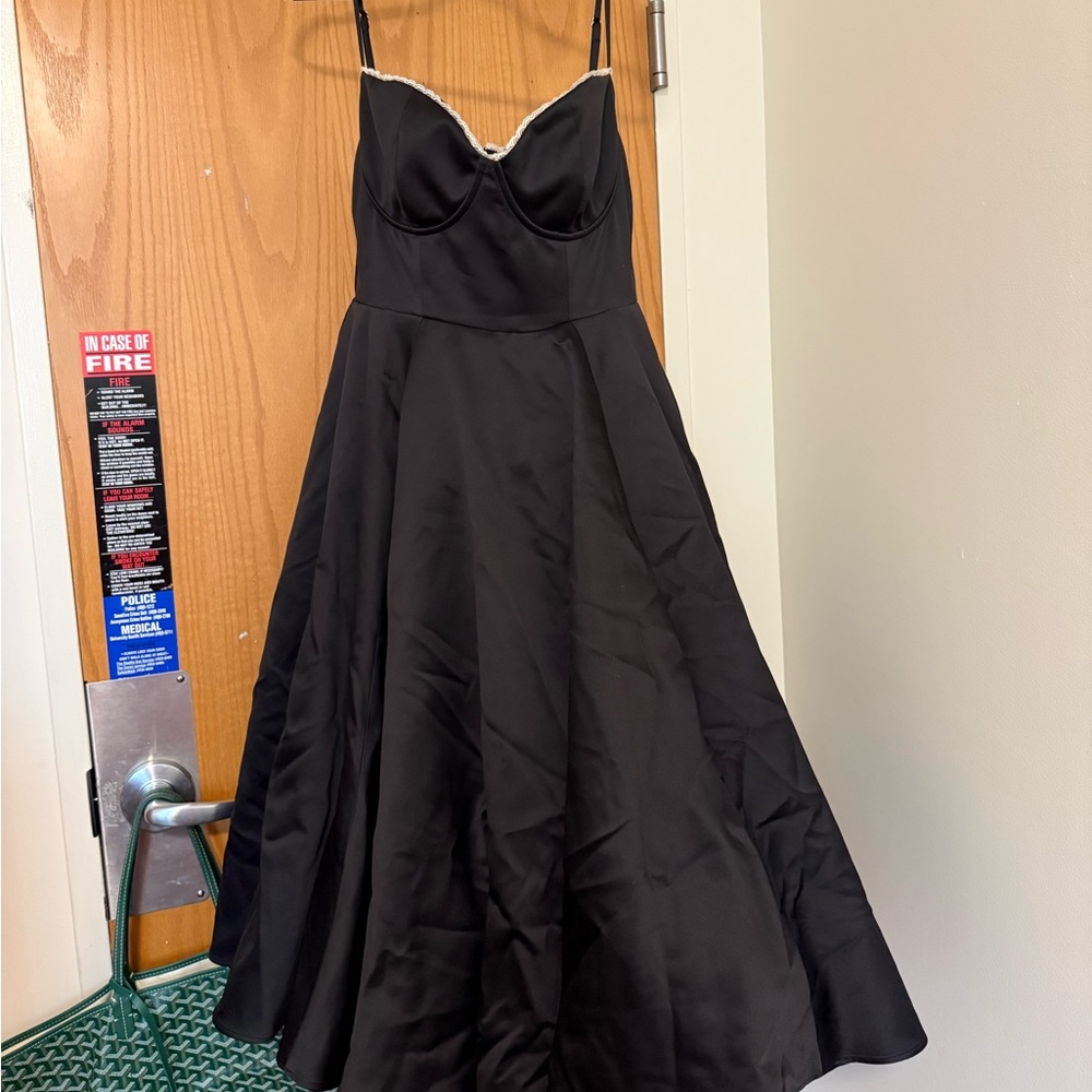 House of CB Black Strapless Dress